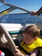 Captain Ethan at the helm
